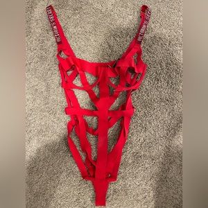 Victoria’s Secret Red bandage lingerie